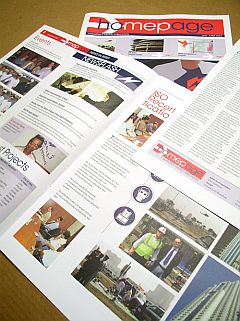 Print newsletter produced with open source software