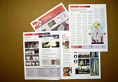 Print newsletter produced with GIMP, Inkscape and Scribus