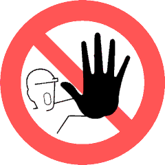 Learn How to Say No Nicely - No Addmittance Sign