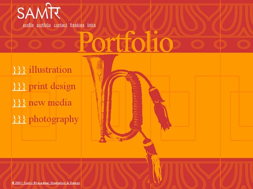 Static portfolio 2001 - Website Redesign