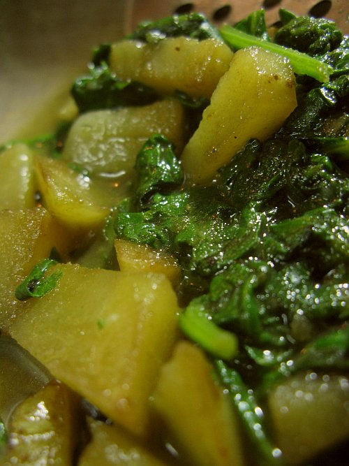 Sautéed Spinach With Potato