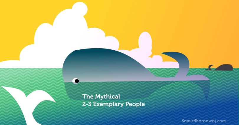 Whale-spotting in the ocean - The Mythical 2-3 Exemplary People