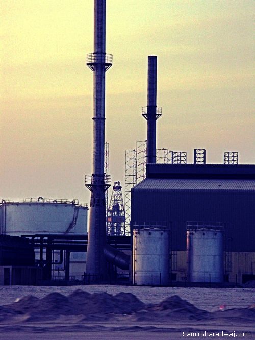 Industrial chimneys in Hamriah Free Zone, Sharjah
